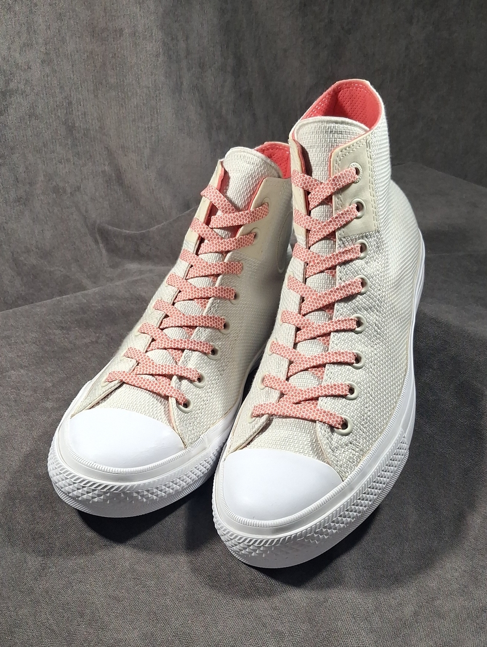 Converse Chuck Taylor All Star II Tan Basketweave Fuse Sneakers NEAR NEW US 10.5
